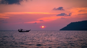 Zachd soca w zatoce Tajlandzkiej